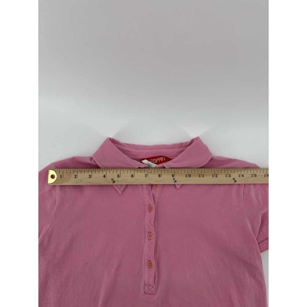 Vintage Esprit Polo Sz L Y2K Preppy Barbiecore Momcore Feminine - Picture 5 of 8